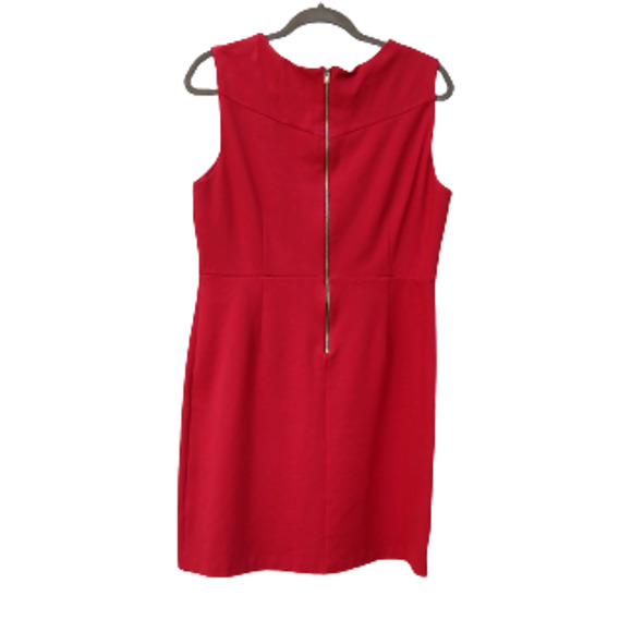 Women's Short Sheath Dress Size XL Red Sleeveless Round Neck Charles Henry New - Picture 2 of 4
